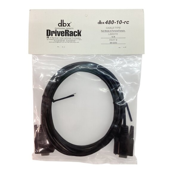 dbx DriveRack 480-10-rc Null Modem m Female/Female Length-10 ft Cable 38-0253 - Picture 1 of 3